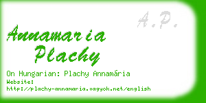 annamaria plachy business card